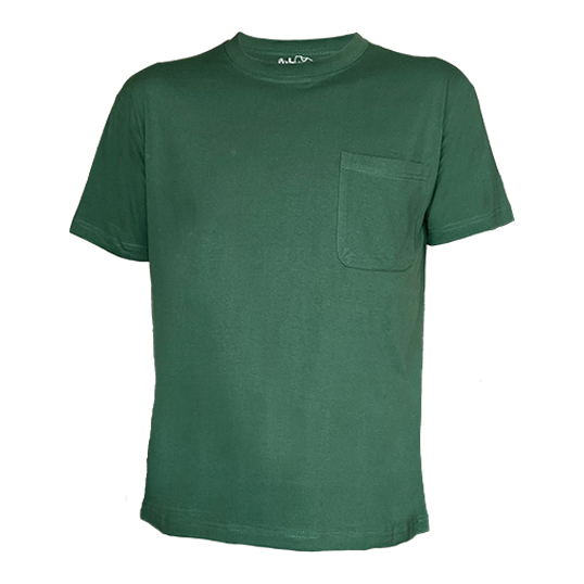 חולצת-טריקו-עם-כיס-ירוק