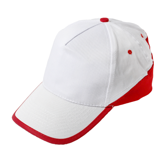 כובע משולב לבן אדום
