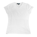 חולצת V לייקרה לבנה לנשים